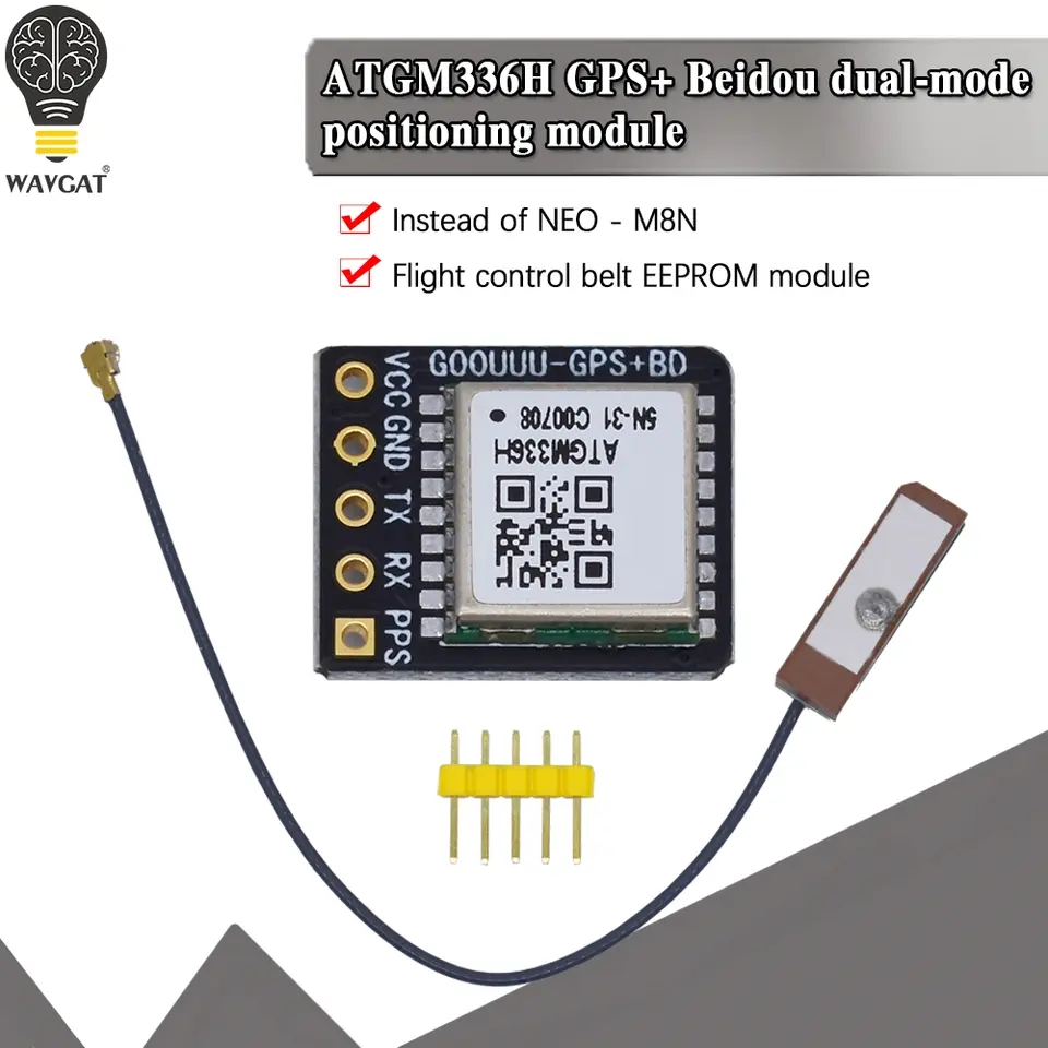 GPS+BDS Dual-Mode Module Flight Control Satellite Positioning Navigator, ATGM336H Replacement, for Arduino NEO-M8N NEO-6M image 1