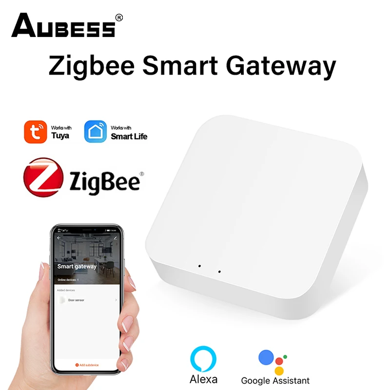 Tuya ZigBee Smart Gateway Hub ZigBee+Bluetooth Home Bridge APP Wireless