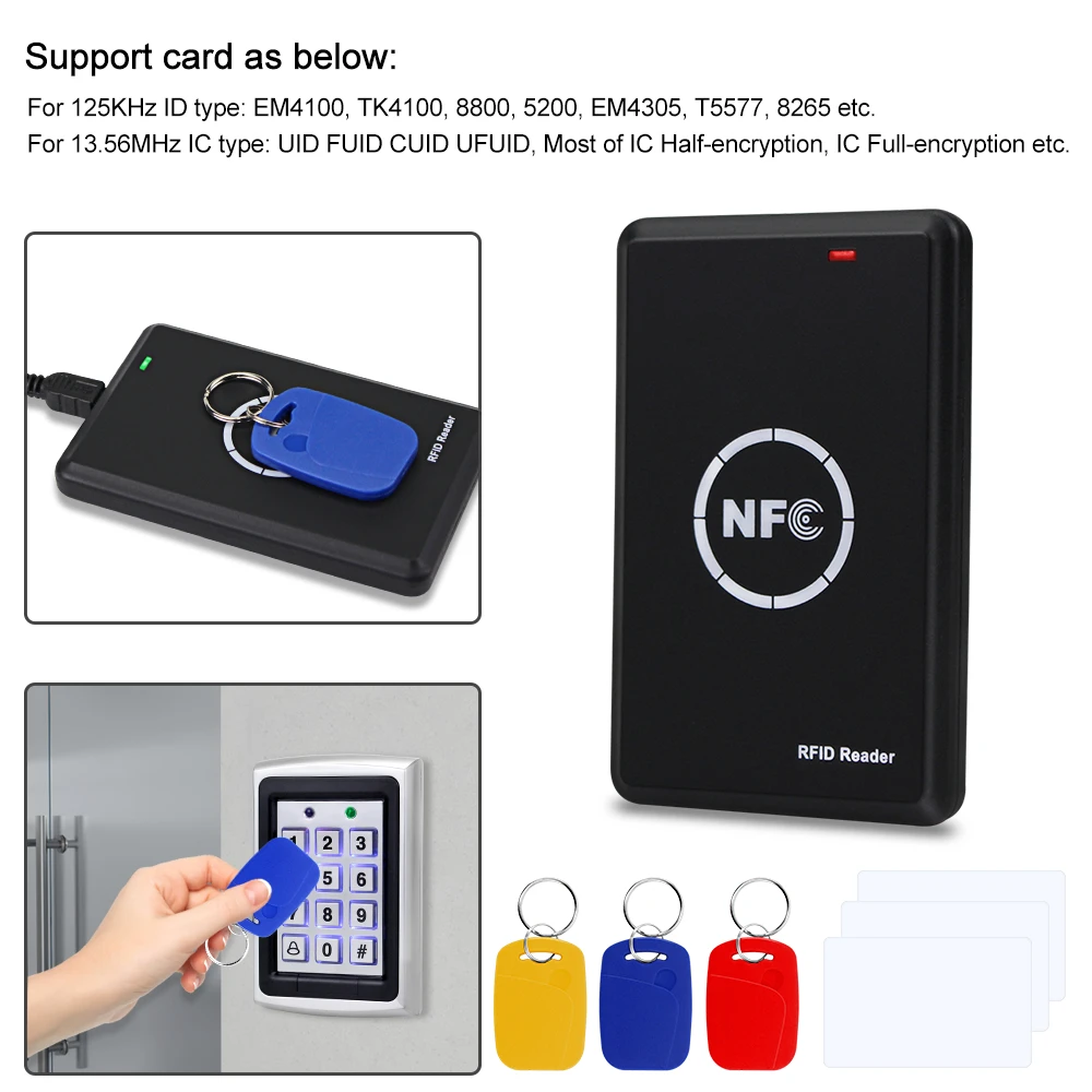 Дубликатор RFID карт 125 кГц 13 56 МГц NFC EM4305 T5577|Считыватели контрольных карт| |