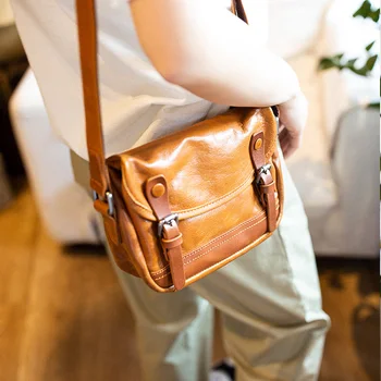 

Retro wild first layer pure cowhide female broadband crossbody bag soft leather leather small package poor package