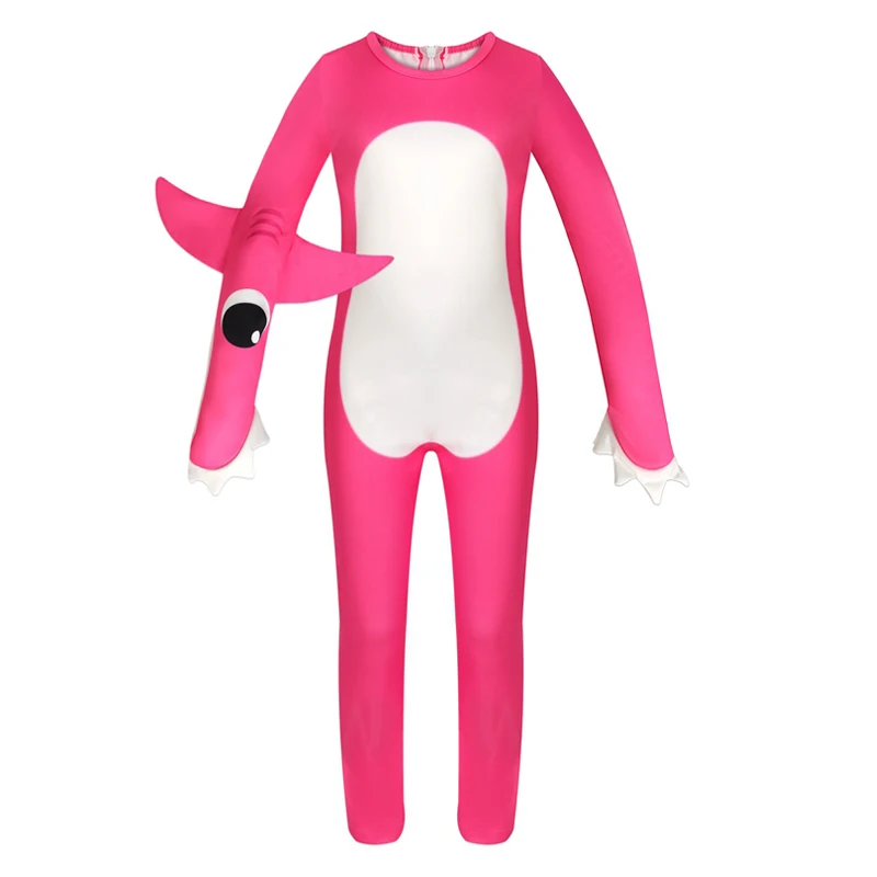 

Shark Kids Halloween Cosplay Costumes Rose Red Color Kids Deluxe Unisex Toddler Full Body Suits Carnival Halloween Costumes