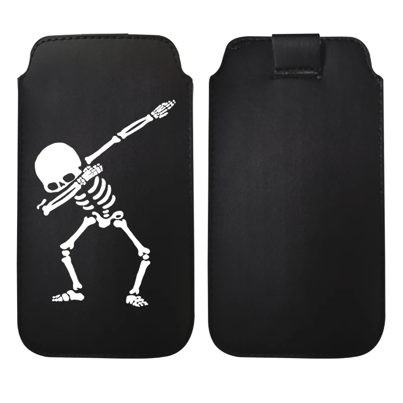Leather Pouch with Rope Pull Cover - Versatile Phone Bag Case