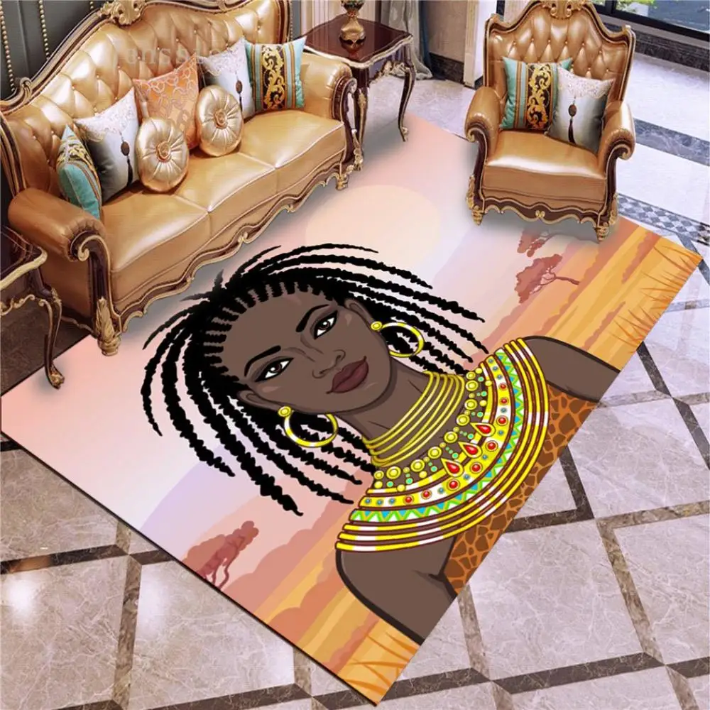 Мультяшные африканские ковровые покрытия для девочек противоскользящие детский