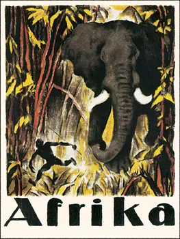 

Vintage Africa Travel Posters Afrika Elephant Jungle Classic Canvas Paintings Wall Posters Stickers Home Decor Gift