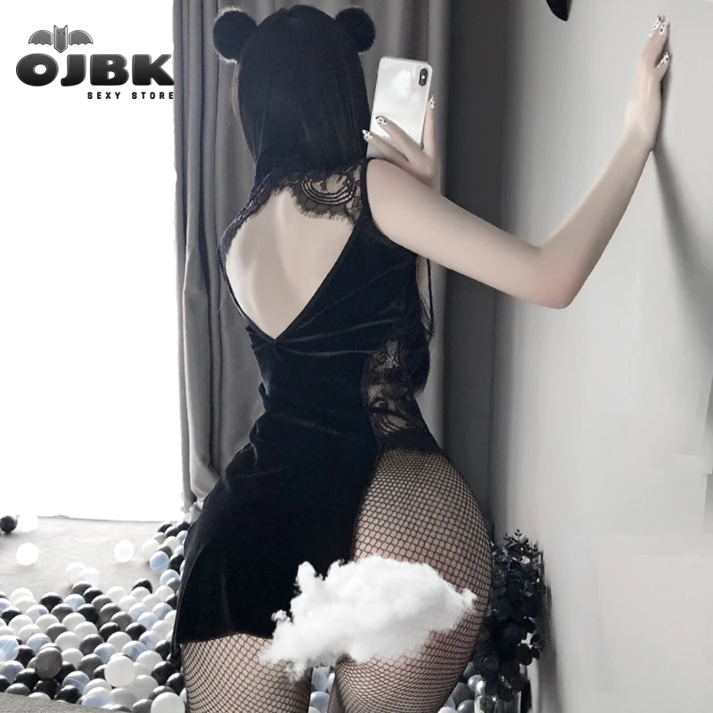 LILICOCHAN Sexy Cosplay Chinese Traditional Dress For Women Gothic Punk Mini Devil Black Red Party Fashion Solid Color Satin V -Zentai shop online H77d073f2ed49493abac586892ec4297e6.jpg