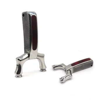 

Hot selling professional 304 stainless steel metal competitive slingshot high quality outdoor straight hunting slingshot