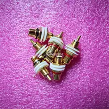 10 шт. RCA Женский Разъем Золотой разъем аудио терминал Панель Крепление Шасси аудио разъем Усилитель гайка припоя чашки