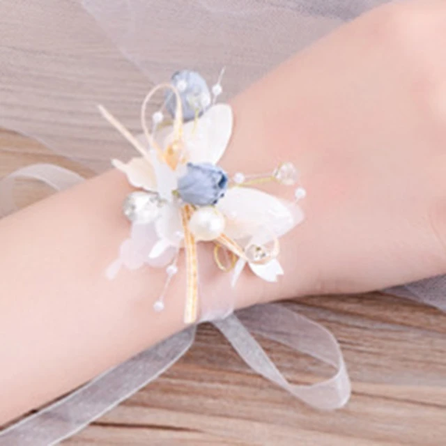 Peach Flower Bracelets Bridesmaid Bracelets Coral Wedding Wrist Corsage  Magaela Pastel Bracelet for Bride Jewellery Wedding Flower Bracelet - Etsy