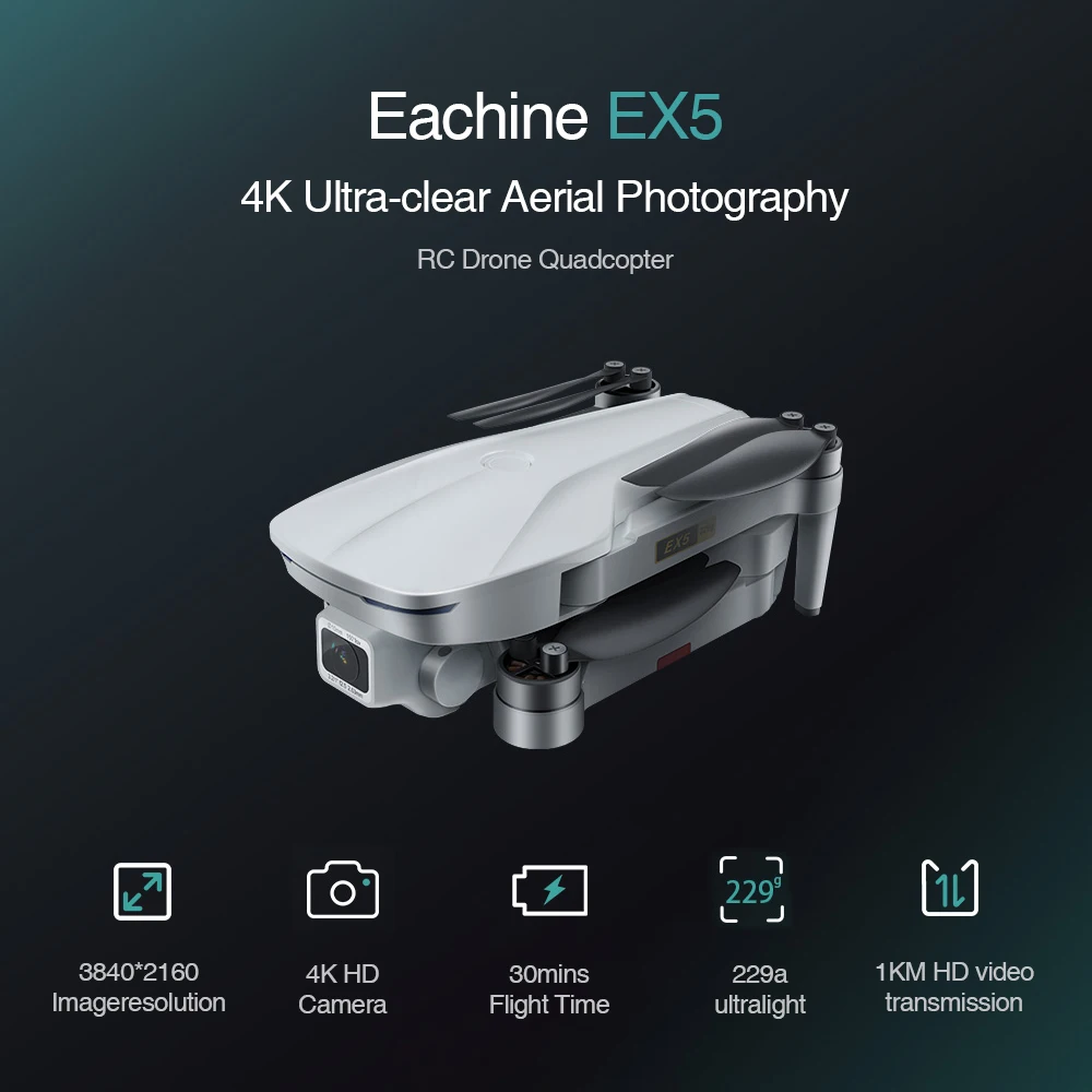 Eachine EX5 RC Квадрокоптер Дрон вертолет 4k GPS HD мини камера Профессиональная с 1000 200
