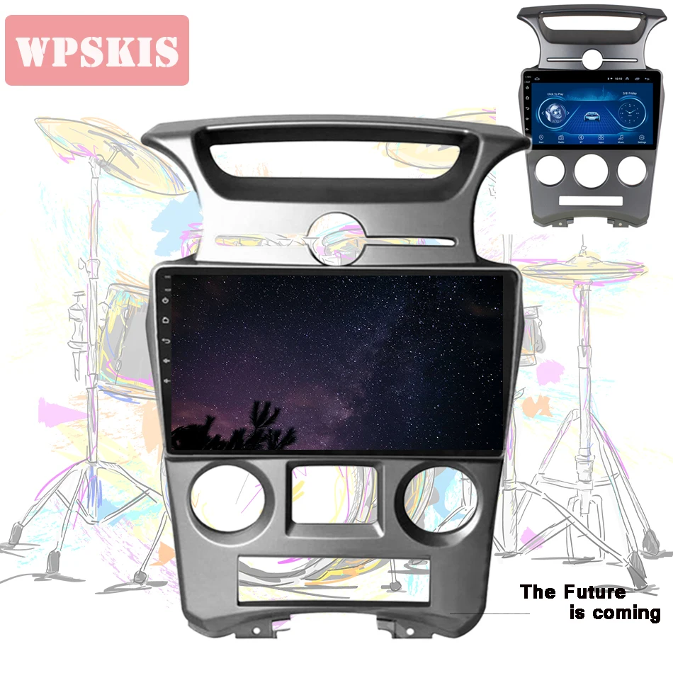 IPS 2Din 1024*600 Android 10.0 Car DVD auto radio with google play gps navi HU multimedia for kia Carens 2007 2008 2009 2010 11