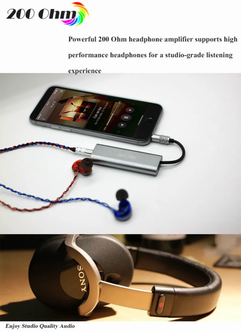 HIFI Headphone Amplifier Professional Portable Mini 3 5mm Earphone Audio Amplifier Stereo Headset Amplifier for Mobile Phones