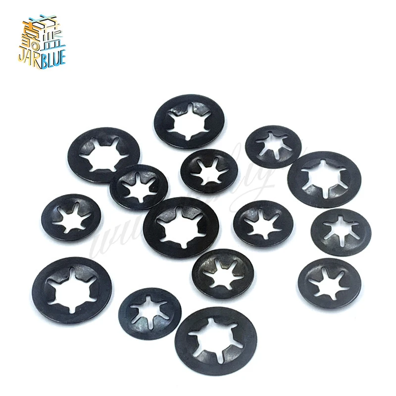 

10-220Pcs M3 M4 M5 M6 M8 M10 M12 Push-on Locking Washers Star Nut Metal Quick Speed Star Nut Locking Fastener Assorted Kit