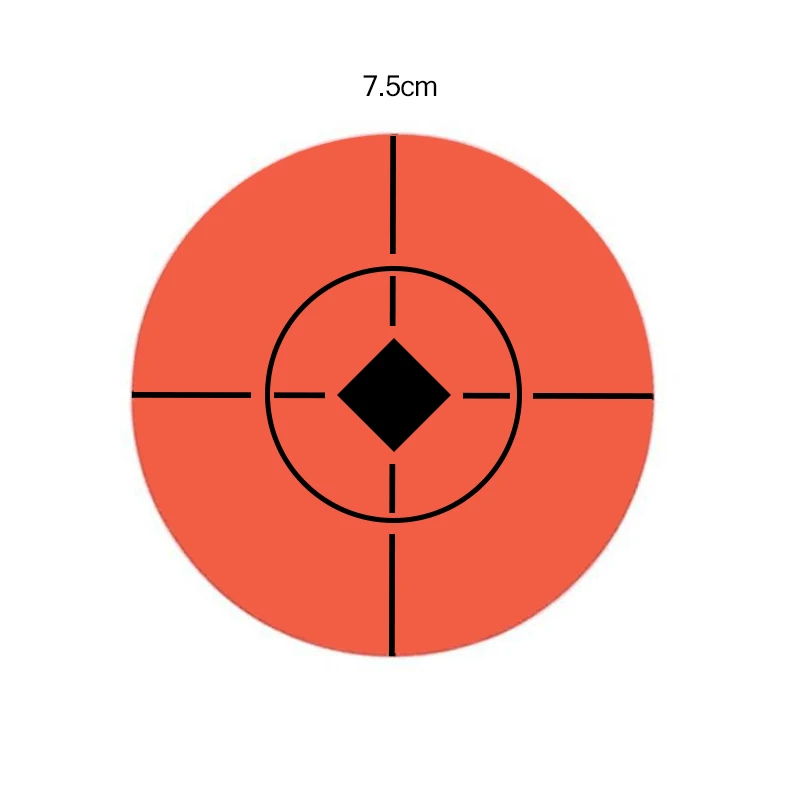 100 рулон для стрельбы, мишень для стрельбы, высокое качество, мишень для стрельбы, Bullseye, брызги, 7,5 см, реактивная наклейка, разбрызгивающая мишень, наклейка