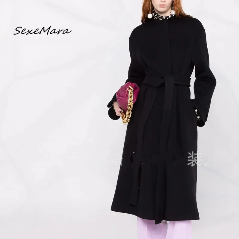 

2023 Long Wool Coat Women Winter Elegant Fashion Clothes