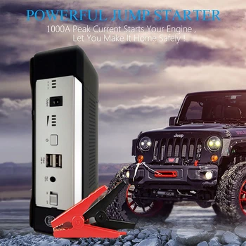 

Multifunction 24000mah Emergency Battery Booster 1000A Peak Current Portable Car Auto Minitype Jump Starter