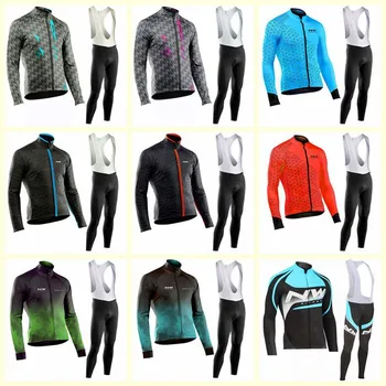 

2019 Spring Breathable Cycling Jersey Set MTB Maillot Ropa Ciclismo Long Sleeve Bike Clothes
