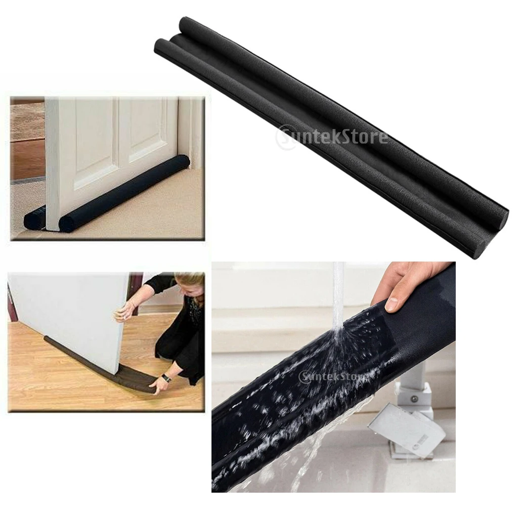 Twin Doors Draft Stopper Guard Draft Blocker Seal Soundproof Under Bottom Strip
