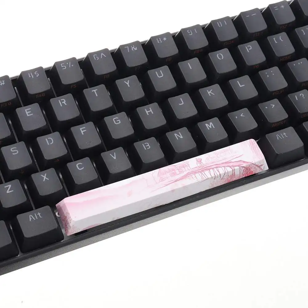 Космический бар Keycap соломенный домик стиль пятисторонний Dyesub PBT Space Bar для