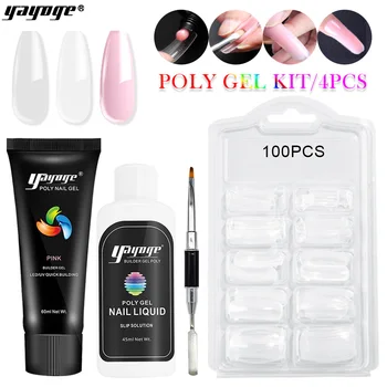

BE ship Yayoge 60ML Poly Nail Gel Set For Nais Extension Quick Builder UV Gel Varnish Nail Tips Poly nail gel Arrived 2-7 days