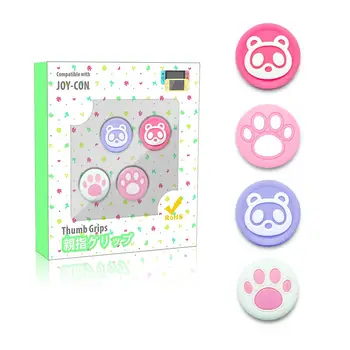 

1Pair=2PCS Bear Thumb Stick Grip For Joy Con Silicone Cover Case Analog Caps For Nintendo Switch NS Joy-Con Controller Analog