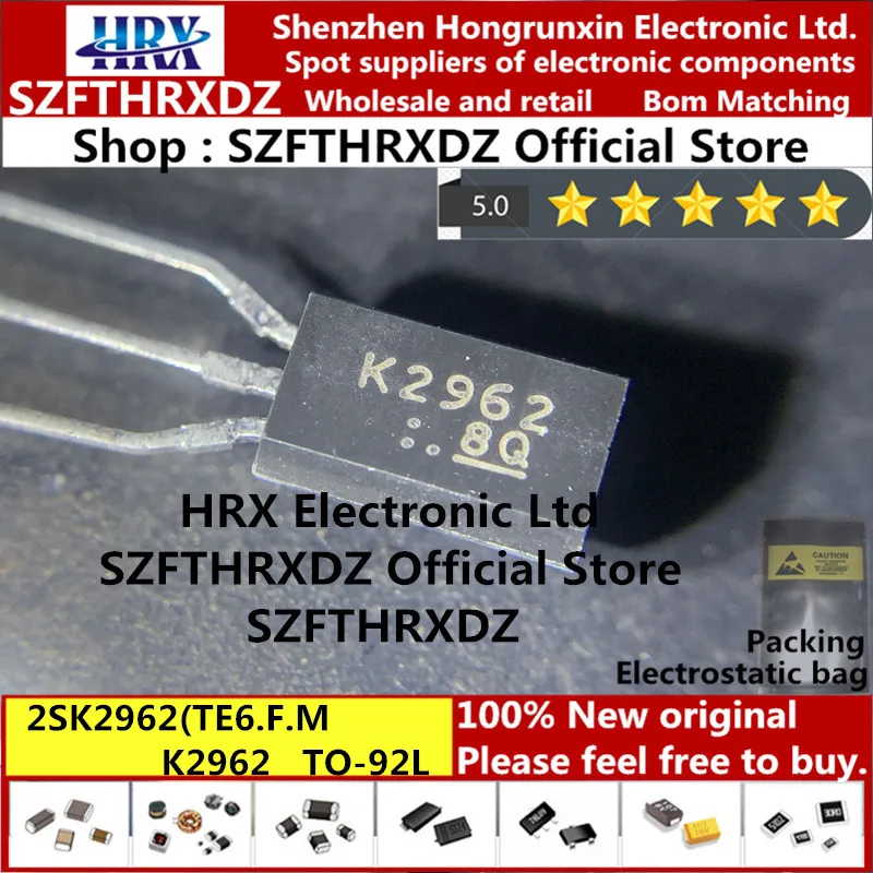 100% Новый оригинальный 2SK2962 (te6.f. M TO 92L TO92L K2962 Silicon N Channel MOS 2000 ⑤ кор. (50 шт.)|Индукторы| |