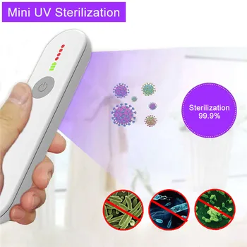

Rechargeable UV Sterilizer Light Germicidal UV Lamp Home Handheld Mini Disinfection UVC Sterilizer wand USB Charging