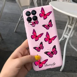 Lavender Sunflower Silicone Luxury Phone Case - Soft TPU Back Cover - Realme 8 (Beige)