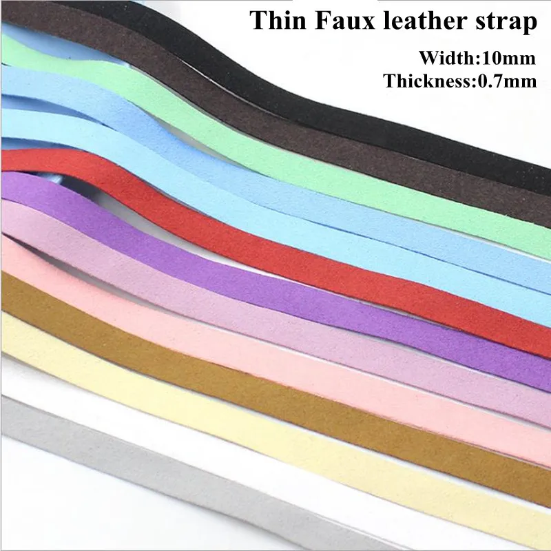 color mix delivery Тонкий шнурок из искусственной кожи микрофибры 10 мм замшевый шнур/кружево/полоса DIY стринги ювелирные изделия браслет ожерелье 20 м - Цвет: color mix delivery