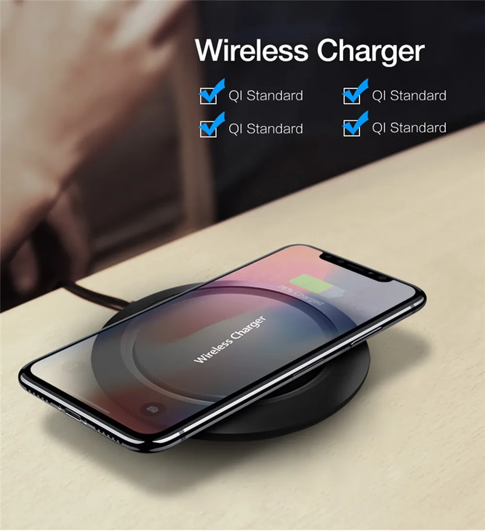 Беспроводное зарядное устройство для iPhone X XR XS Max 8 Plus с usb-зарядным устройством