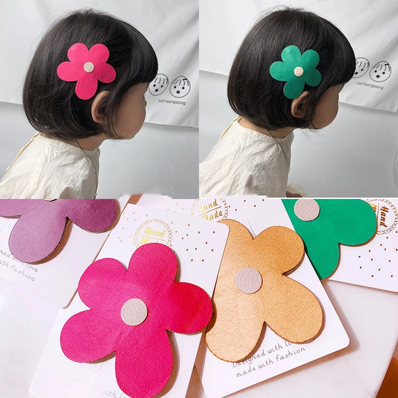 

1pc 2020 new Korea candy color large flower children hair clip BB clip bangs clip for girls fashion cute hair accessories