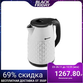 

Electric kettle EuroStek EEK-TP01P, 1500 W, 2.5 l, black and white 4717204