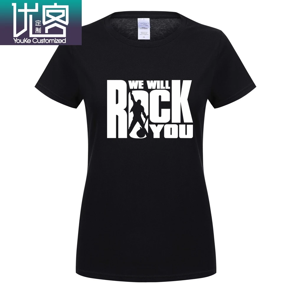 We Will Rock You Women T Shirt Summer Style Queen Rock Band T shirt