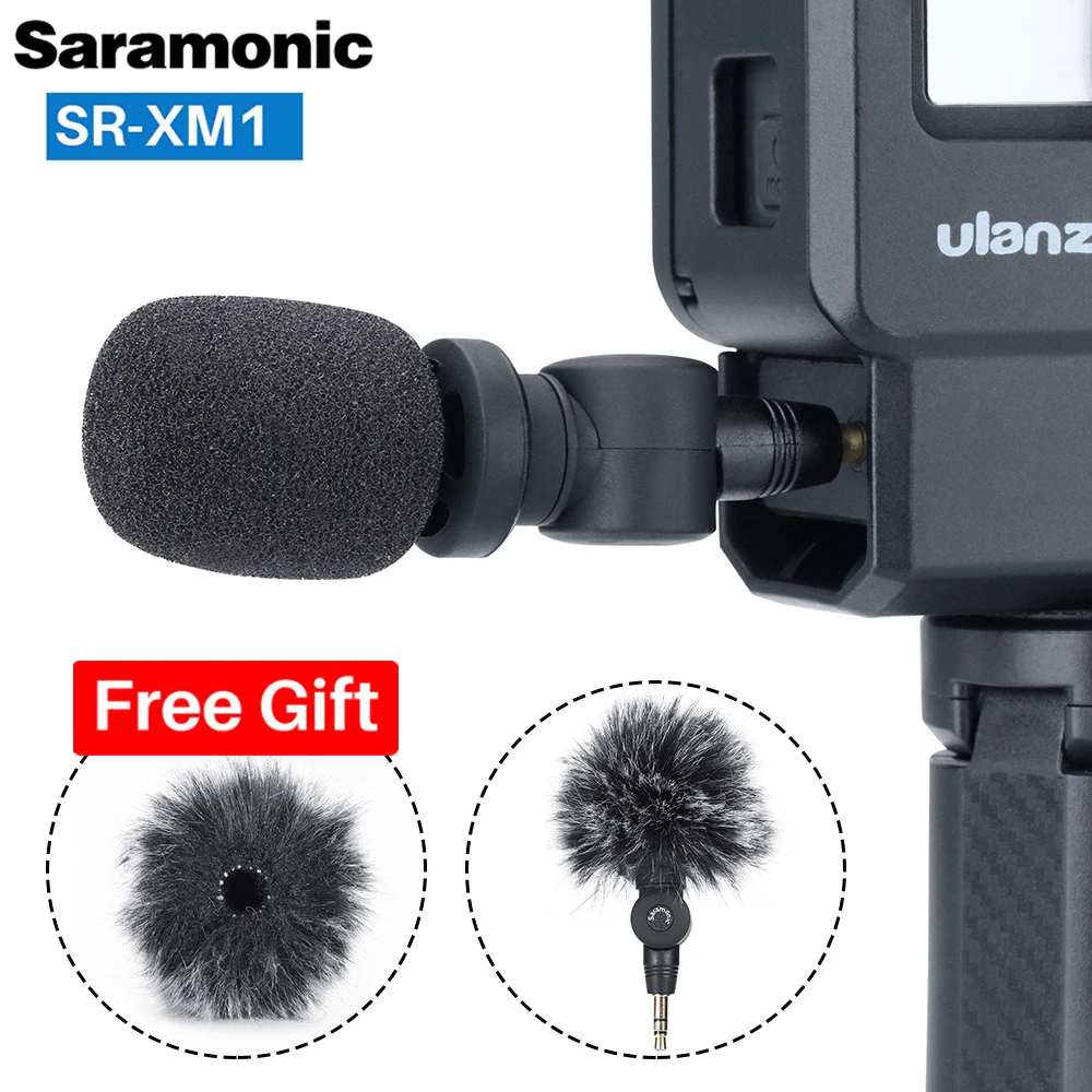 Saramonic SR XM1 3 5 мм беспроводной микрофон GoPro Vlog видео для Hero 9 8 7 6 DJI Osmo Action