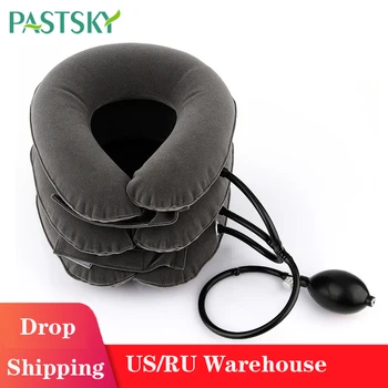 

Air Inflatable Neck Traction Device Soft Neck Cervical Collar neck massage Pillow Pain Relief Neck Stretcher brace Drop Shipping