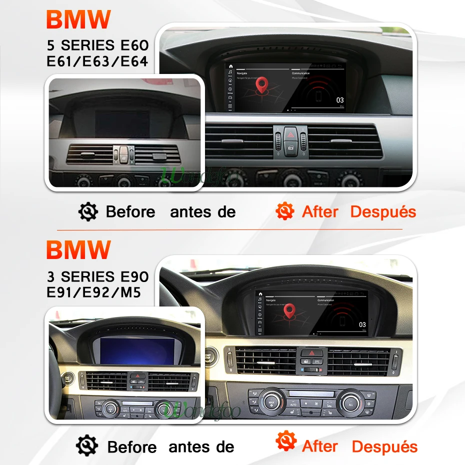 Excellent 4G 64G IPS screen Android 9.0/7.1 Car Radio GPS for BMW 5 Series E60 E61 E63 E64 E90 E91 CCC CIC GLONASS Navigation no DVD 1