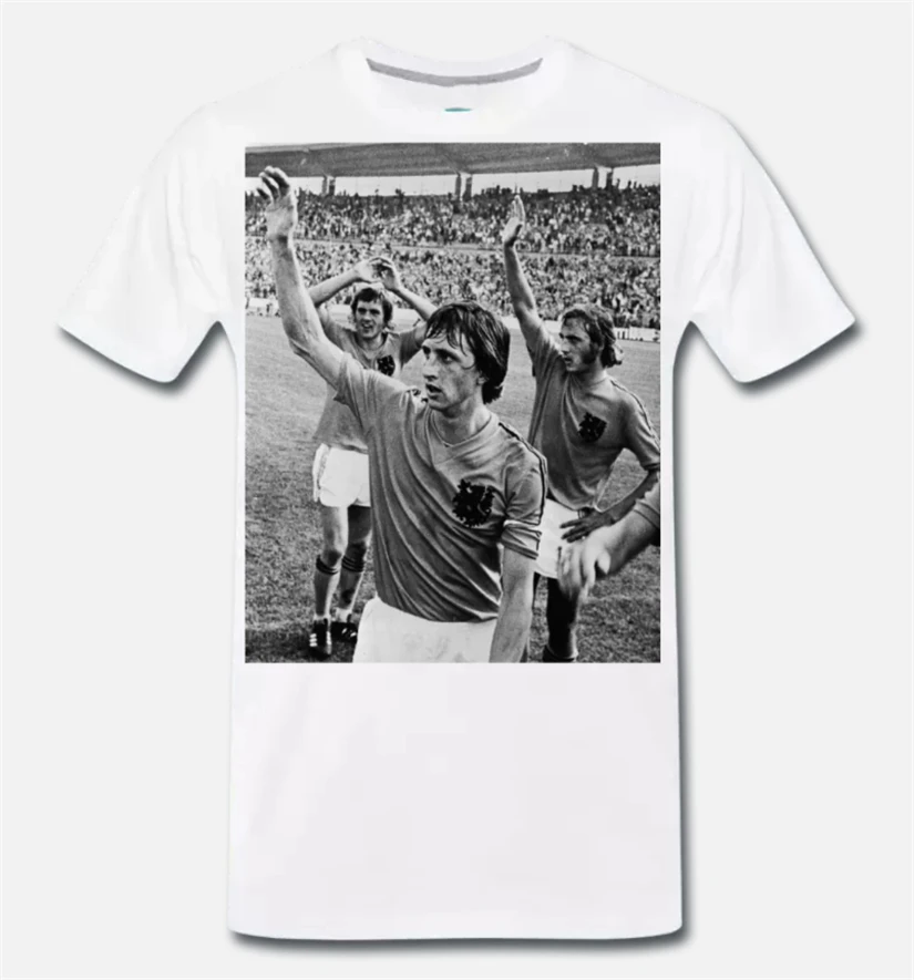 Футболка Maglia Cruijff Neeskens Rep Ajax Barcellona Olanda Anni 70 1 S-M-L-Xl Новинка унисекс Забавные топы |