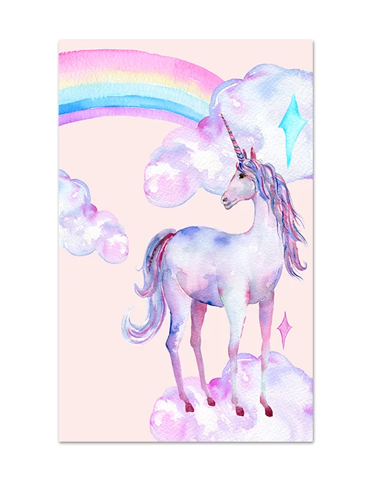 Canvas-Painting-Rainbow-Unicorn-Posters-And-Prints-Watercolor-Pegasus-Wall-Art-Decorative-Picture-Nordic-Style-Kids (4)