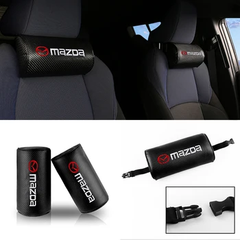 

Car Styling Seat Neck Pillow Protection PU Auto Headrest Support Rest Travelling Car Headrest Neck For Mazda 2 3 5 6 M2 M3 M5 M6