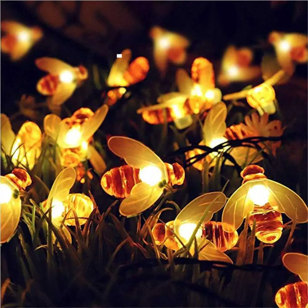 

Solar Bee LED Light Outdoor Garden Fence Terrace Christmas Garland Light Decoration Fairytale Light Waterproof Night Light