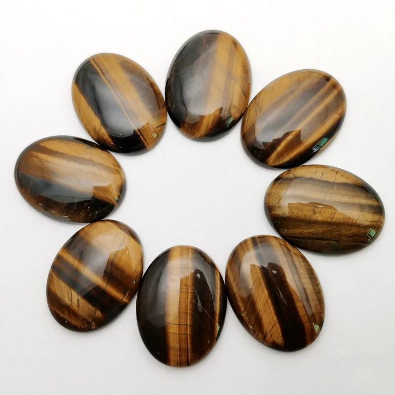 

Natural Stone 10pcs Tiger Eye Cabochon 30x40 22x30 25x18 13x18 10x14 mm Bead For Jewelry Making No Hole Necklace Accessories