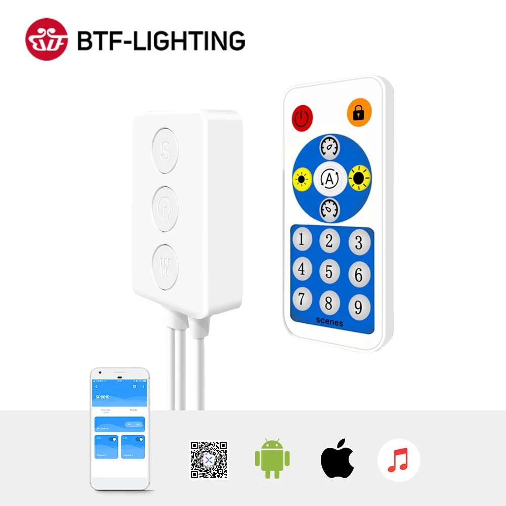 SP601E WS2812B WS2811 музыкальный контроллер встроенный микрофон два сигнала адресуемые
