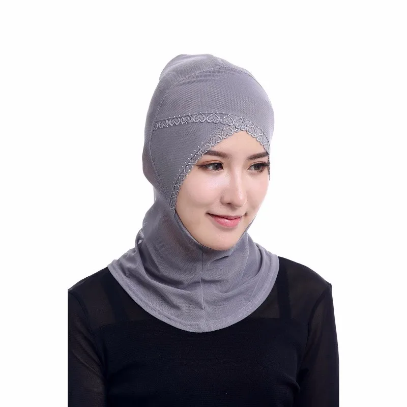 Шикарные мусульманские женщины под шарф шапка капот ниндзя хиджаб исламский шейный чехол x