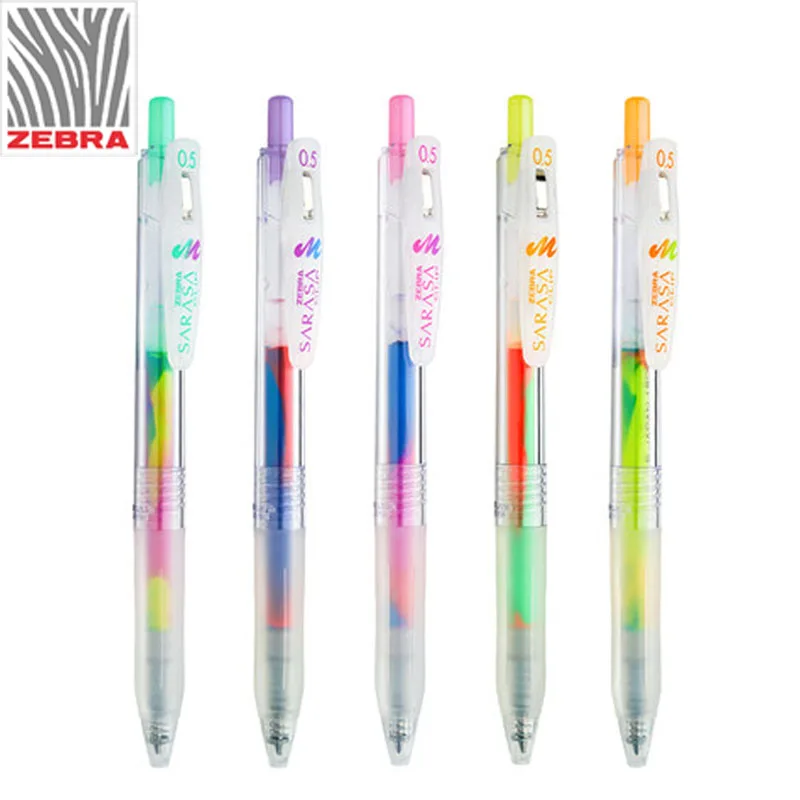 

1pcs Japan Zebra Three-color Gradient Gel Pen JJ75 Marker Pen Bullet Journal Mixed Colors Pens Student Stationery Kawaii