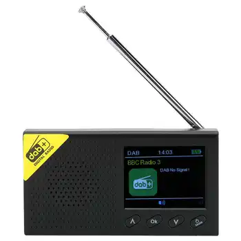 

Portable Bluetooth Digital Radio DAB/DAB+ and FM Receiver 2.4 inch LCD Display Screen Rechargeable Lightweight Home Radio