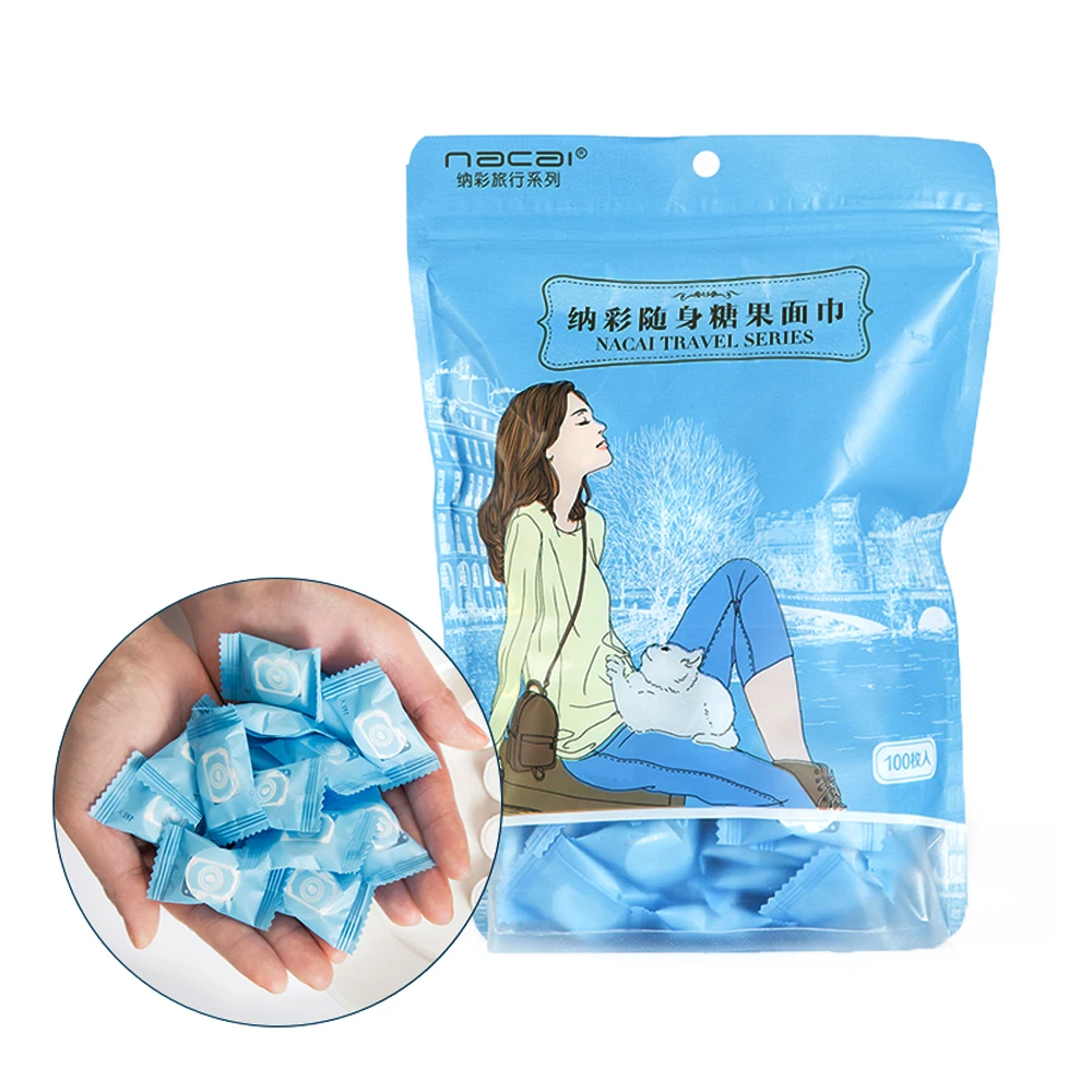 

10/50/100Pcs Towel One Time Travel Cotton Durable Face Care Outdoor Mini Portable for White Hotel Health Disposable Bathroom