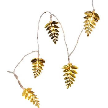 

10led 1.5m Battery Operated Led Copper Wire Christmas Fairy Leaf String Lights