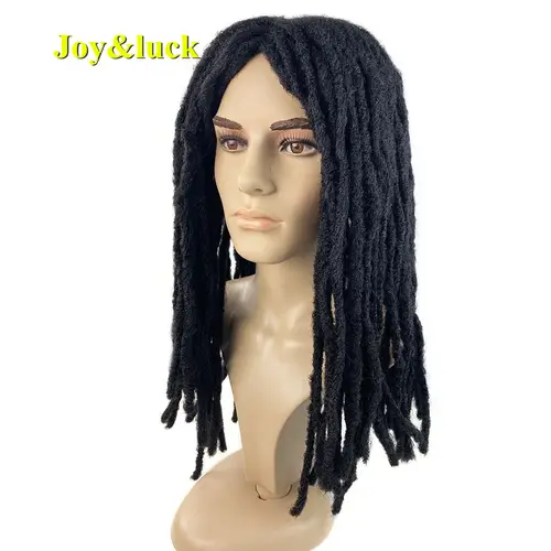 Long Dreadlocks Wig For Men Synthetic Black Dreadlock Straight Crochet Hair Braiding  Middle Part Hair Wigs Daily  Wig - Image 2