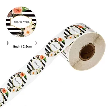 

free shipping 5000 pieces of per pack flower handmade Colorful styles crafts decoration thank you sealing sticker