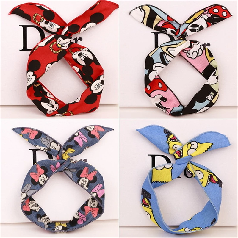 

2019 New Hot Christmas Headbands Mickey Ears Headband for Girls Retro Cute Headdress Minnie Ears Headband Girl Hair Accessories