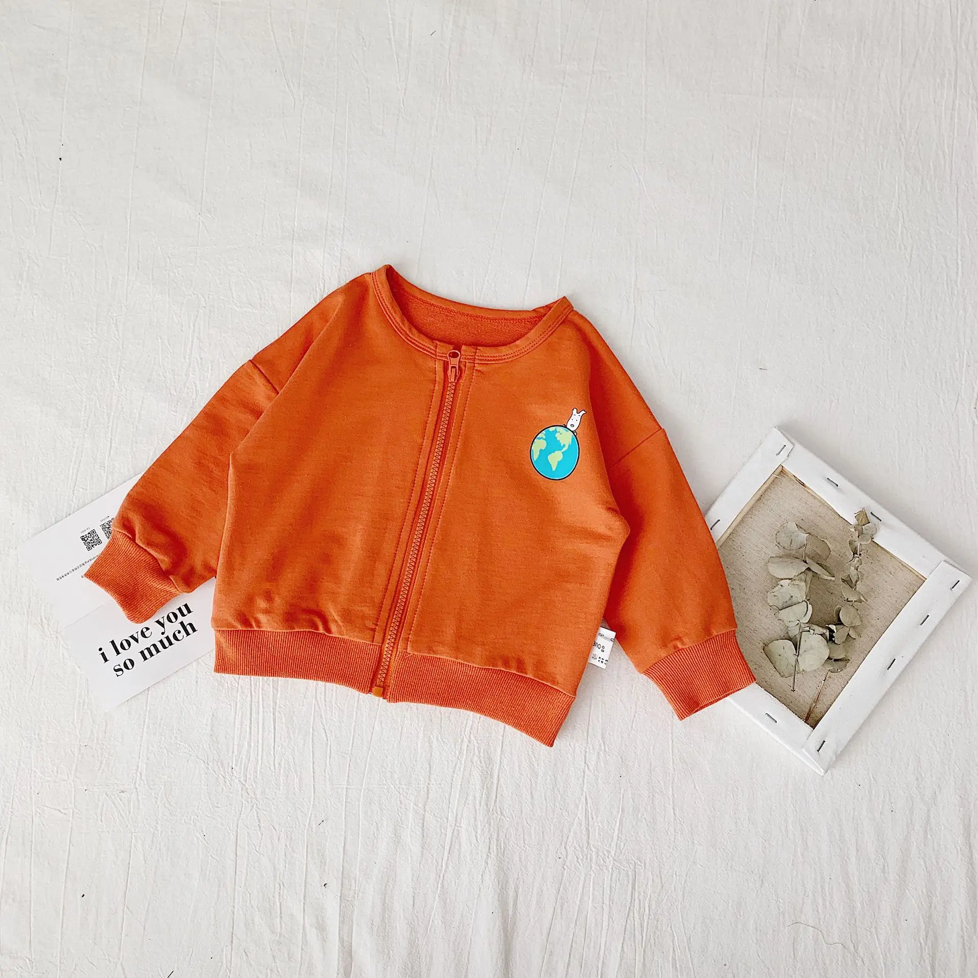 Baby girl jacket cartoon cardigan Children Long sleeve casual toddler sweatshirts kid Round Collar Pullovers - Цвет: N427-R